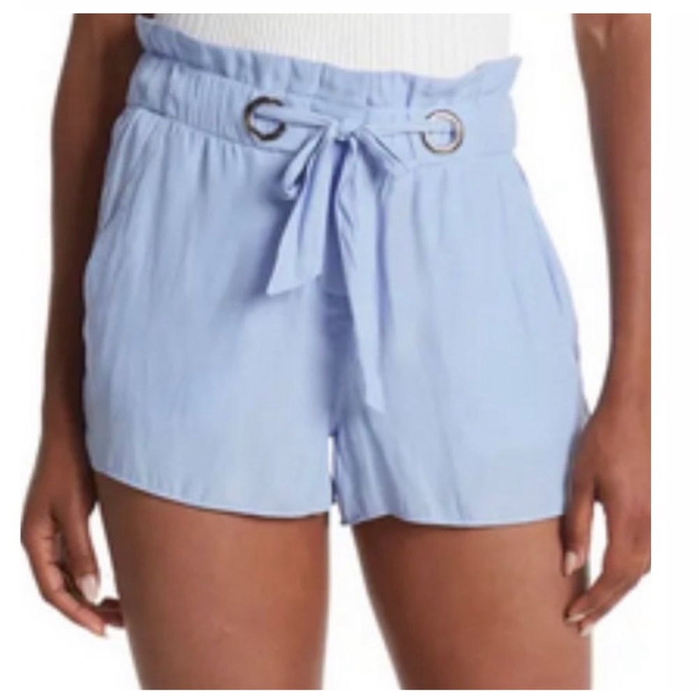 🛑SOLD🛑 Ramy Brook Peggy Paperbag Shorts Blue Size Large - Picture 1 of 7